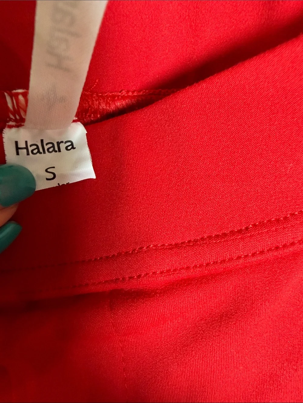 HALARA Wide-Leg Red High-Waist Trousers